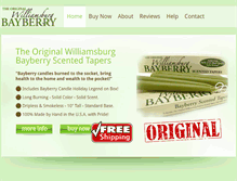 Tablet Screenshot of bayberrycandlefactory.com